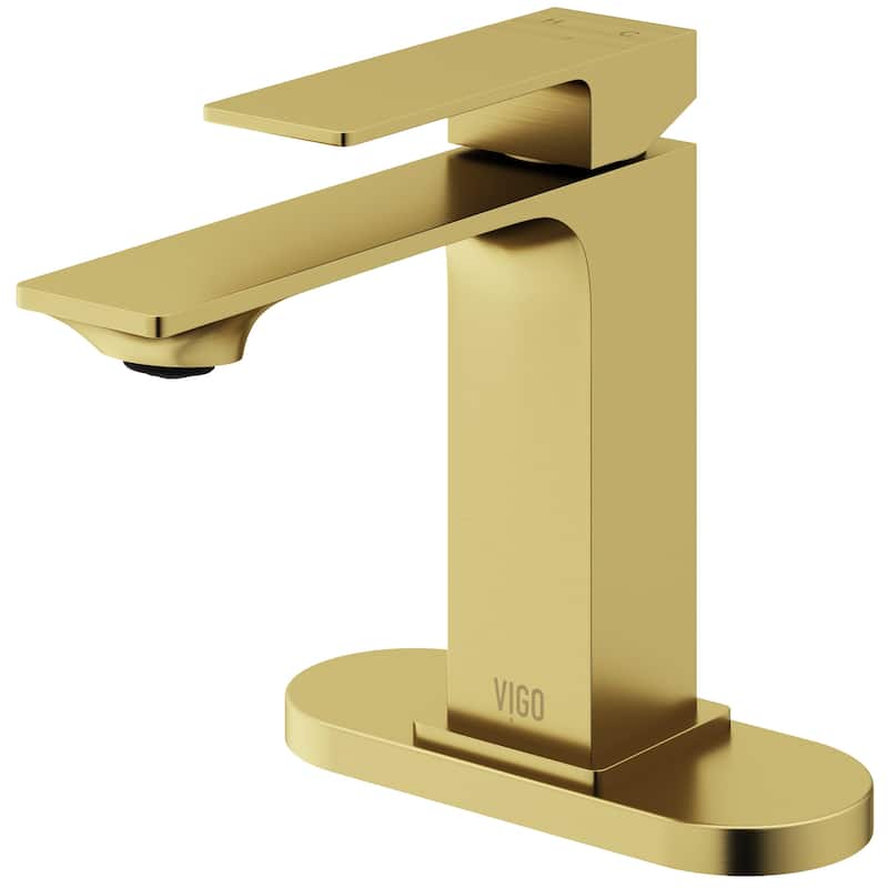 VIGO Dunn 6" H Single Handle Single Hole Bathroom Faucet