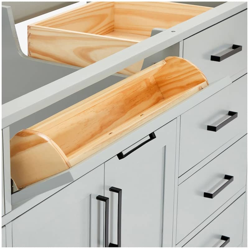 Ariel T066S-BC Hepburn 66" Single Free Standing Vanity Cabinet Only
