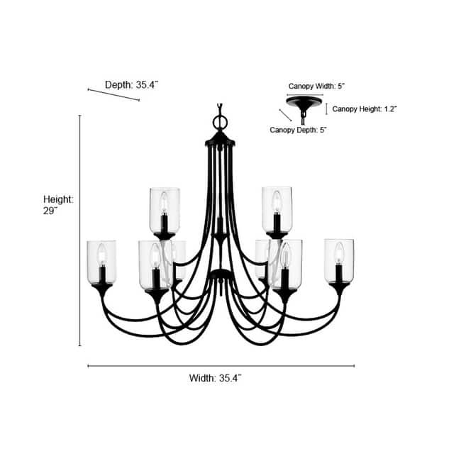 Millennium Lighting 22409 Waddingham 9 Light 36" Wide Pillar Candle