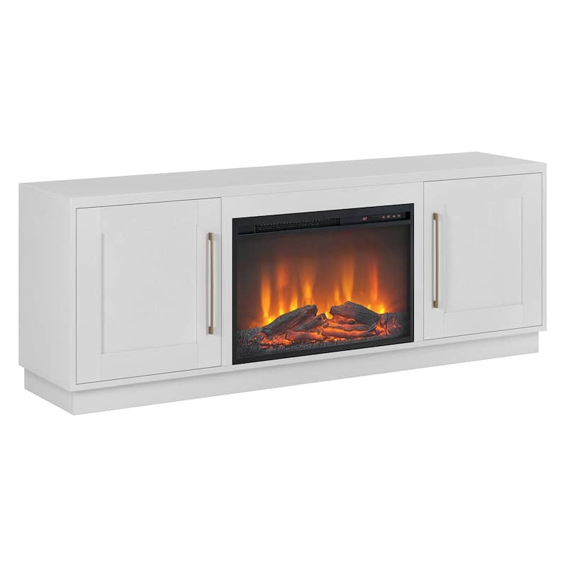 Tillman Rectangular TV Stand with Log Fireplace for TV's up to 75"
