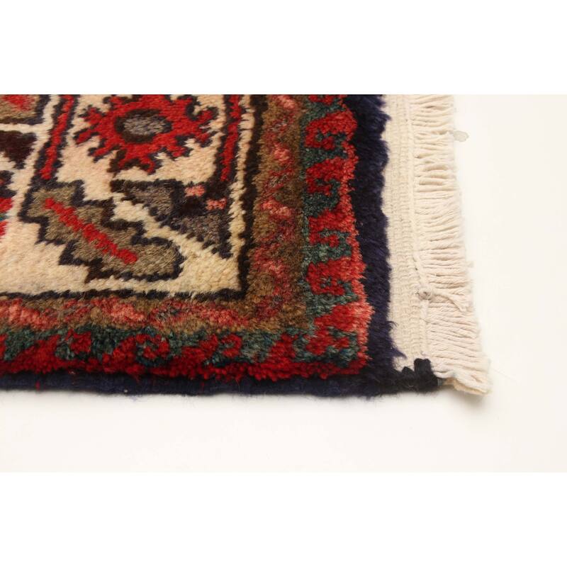 ECARPETGALLERY Hand-knotted Andelz Navy Wool Rug - 3'7 x 11'0