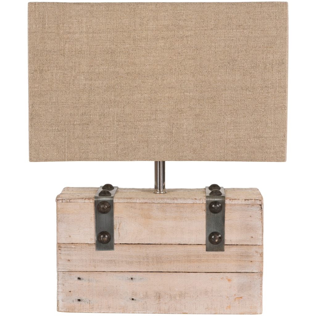 Specialty Olten Table Lamp with White Washed Wood/Metal Base