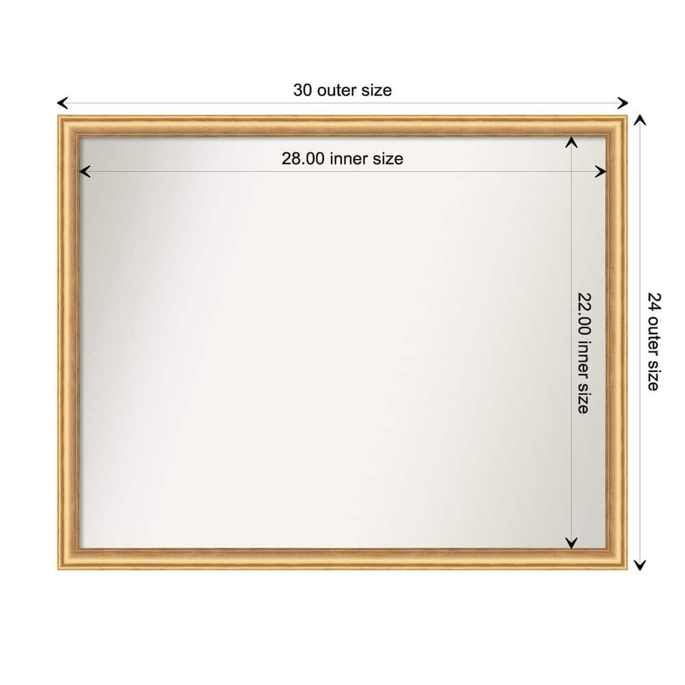 Salon Scoop Non-Beveled Wood Framed Wall Mirror