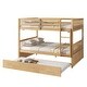 preview thumbnail 5 of 31, Full Over Full Rubber Wood Bunk Bed with Trundle