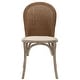 preview thumbnail 3 of 15, SAFAVIEH Dining Rural Woven La Rochelle Antiqued Oak Finish Taupe Dining Chairs (Set of 2) - 21" W x 18" D x 36" H Single - Taupe/Pickled Oak