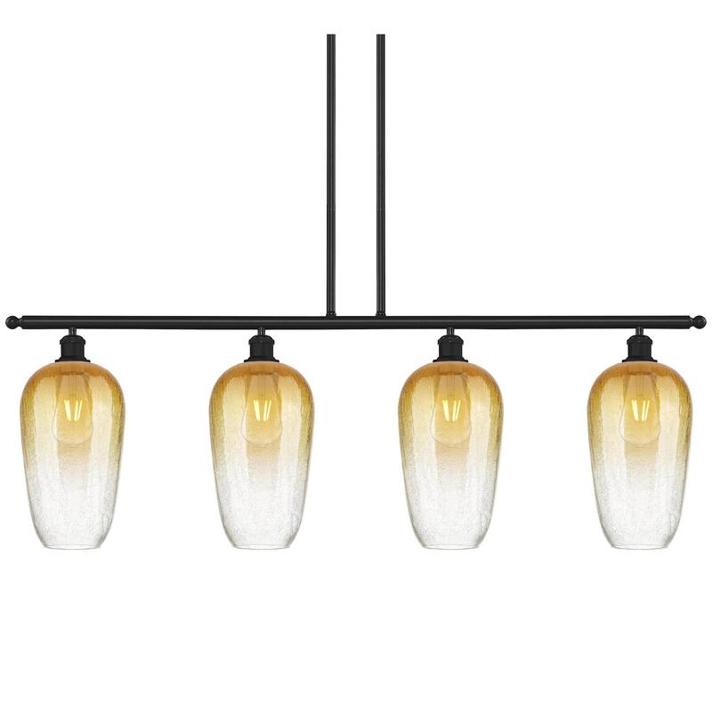 Innovations Lighting 516-4I-16-48 Brookhaven Flute Linear Brookhaven - Matte Black / Amber