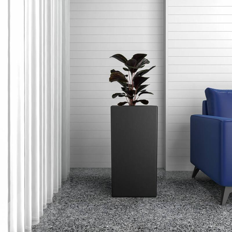 Modern Tall Square in Fiberstone and MGO Clay Planter Terra Series