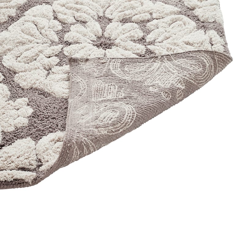 Better Trends Medallion Collection 100% Cotton 3-Pc Set Bathroom Rugs-Soft & Super Absorbent, Non-Skid Latex, Machine Washable