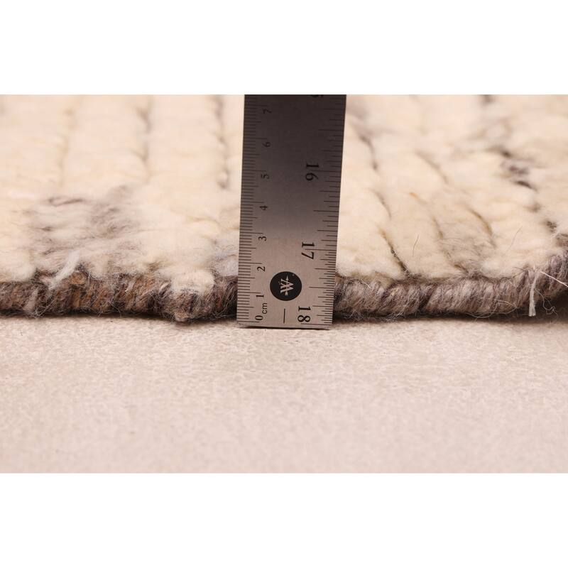 ECARPETGALLERY Hand-knotted Looma Cream Wool Rug - 8'2 x 10'0