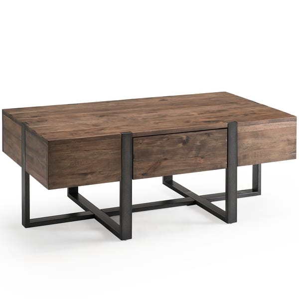 slide 2 of 3, Prescott Modern Reclaimed Wood Condo Coffee Table