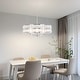 preview thumbnail 7 of 34, 5-Light Candlestick Hanging Linear Chandelier Lighting Crystal Island Chandelier Fixture for Kitchen Island