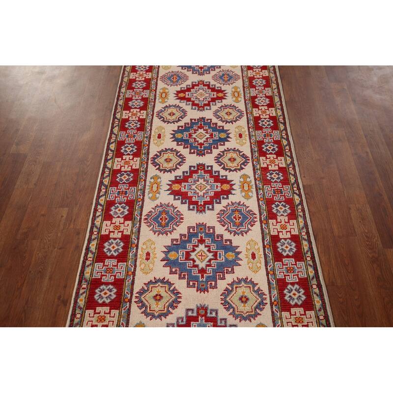Kazak Runner Rug Handmade Wool Carpet - 2'10" x 16'3"