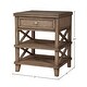preview thumbnail 5 of 3, Alpine Furniture Potter 1 Drawer Nightstand with 2 Shelves