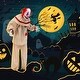 preview thumbnail 2 of 4, 5 FT Grins Animatronic Killer Clown Halloween Decoration w/ Red Eyes
