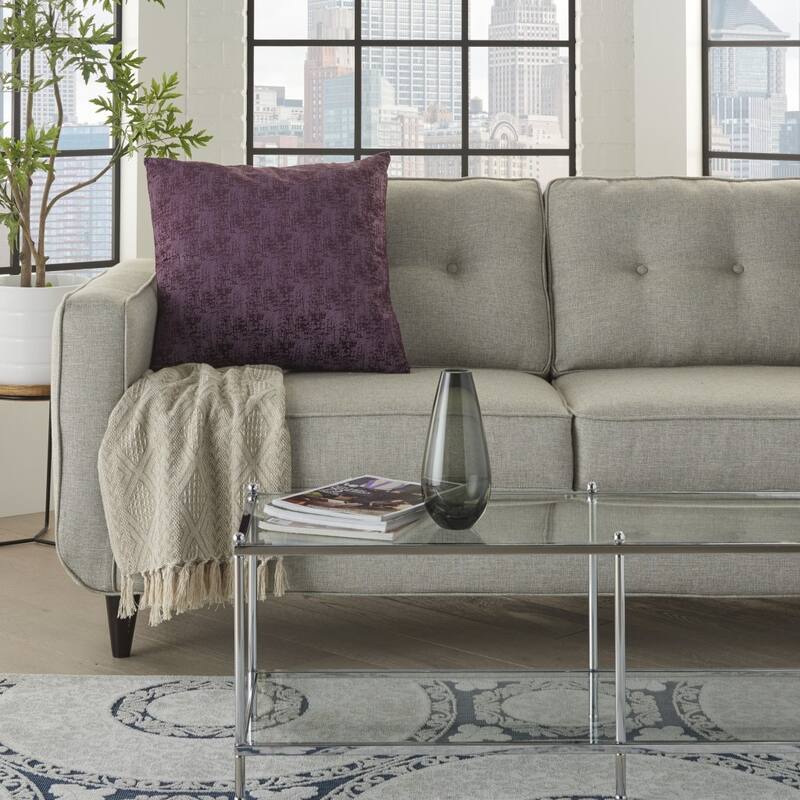 Beige Distressed Gradient Lumbar Pillow
