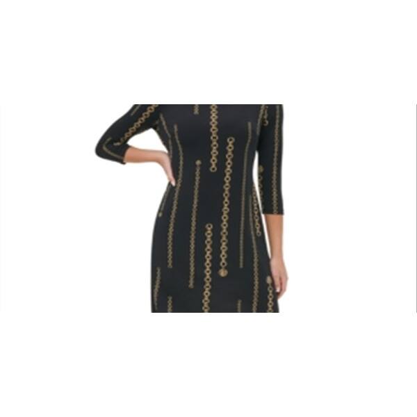 Tommy Hilfiger Women's Chain Print A Line Dress Black Size 2 Petite - Bed  Bath & Beyond - 40577107