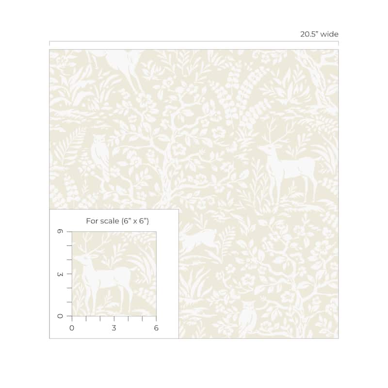 Daisy Bennett Designs Scandi Forest Premium Matte Non-Woven Peel and Stick Wallpaper