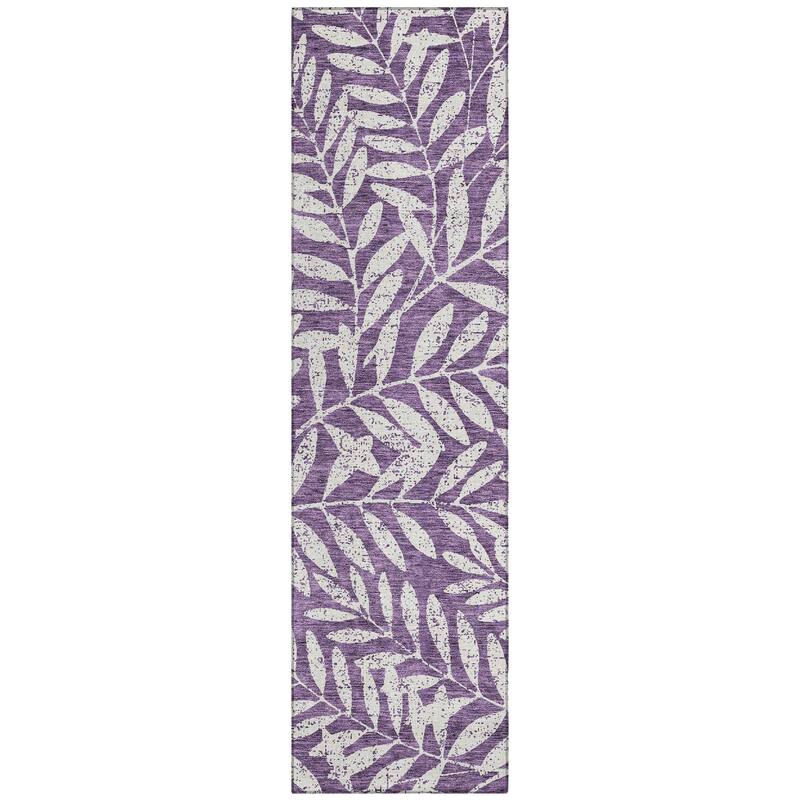 Machine Washable Indoor/ Outdoor Chantille Palm Rug