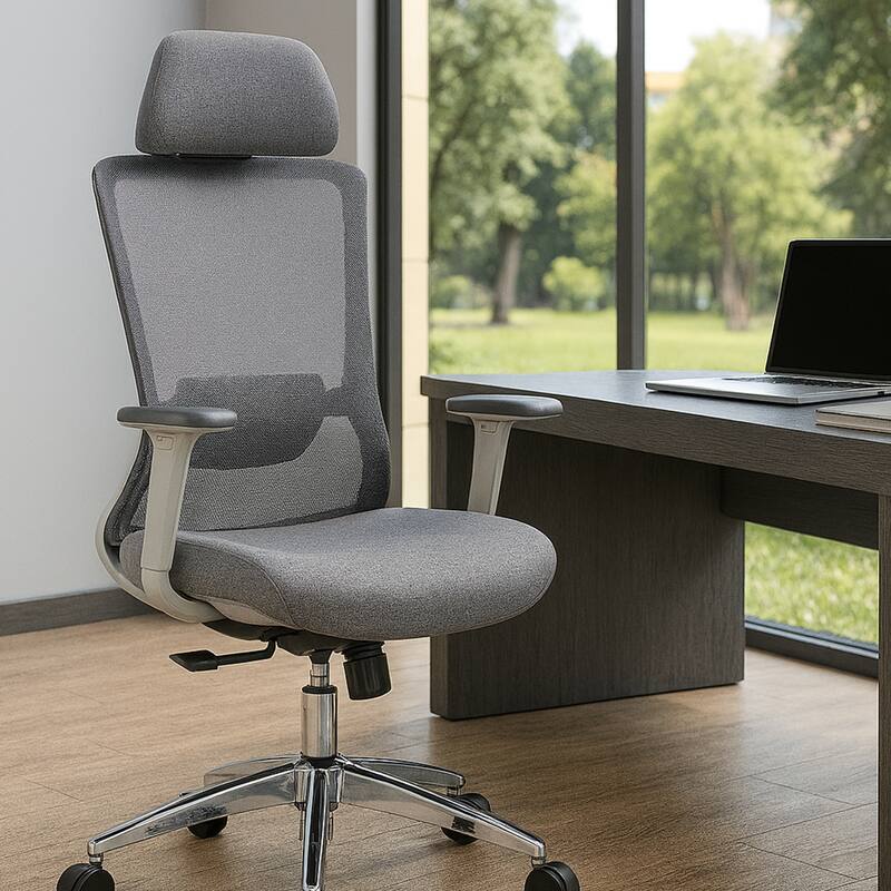 High Back Mesh Office Chair, Breathable Wide Mesh Seat&Seat Depth Adjustment