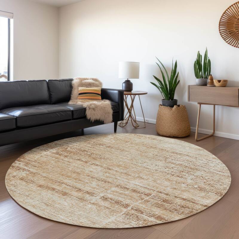 Machine Washable Indoor/ Outdoor Chantille Solid Ombre Rug