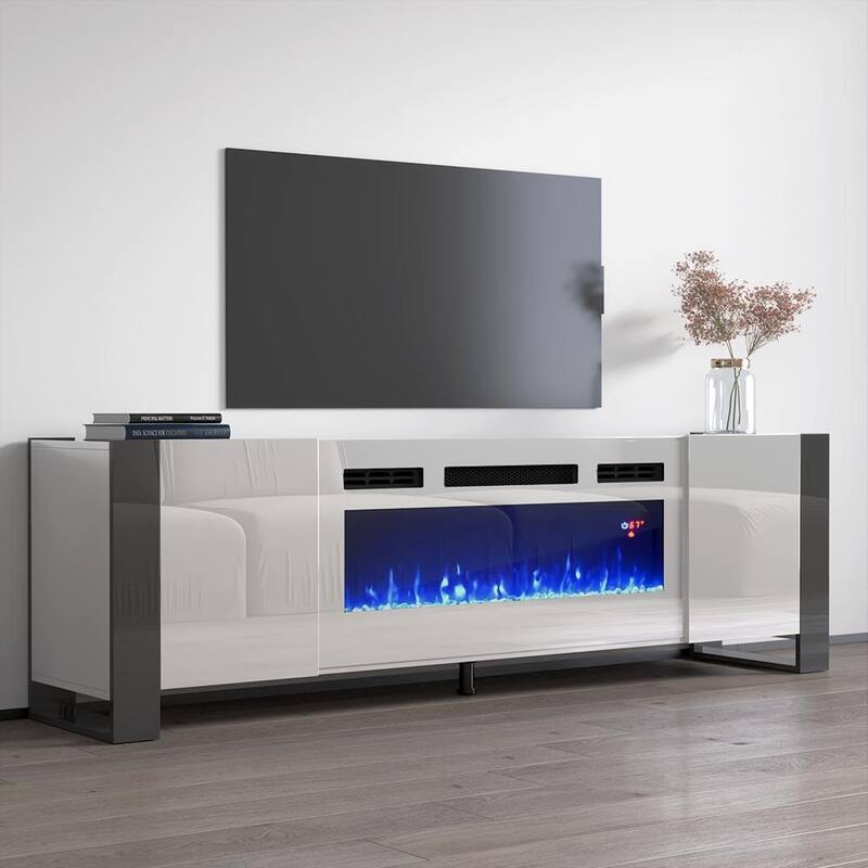 Woody WH-EF Electric Fireplace 77" TV Stand