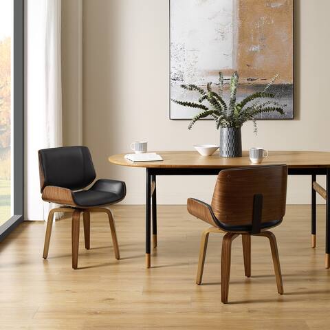 Art Leon Swivel Wood Dining Chair (Set of 2)