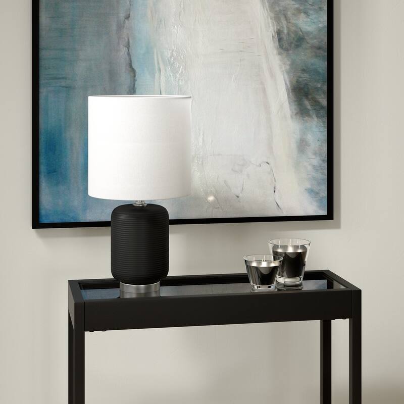 Lambert 15" Tall Ceramic Table Lamp with Fabric Shade