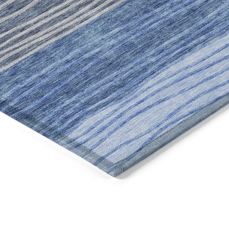 HomeRoots Striped Transitional Rectangle Outdoor Rug