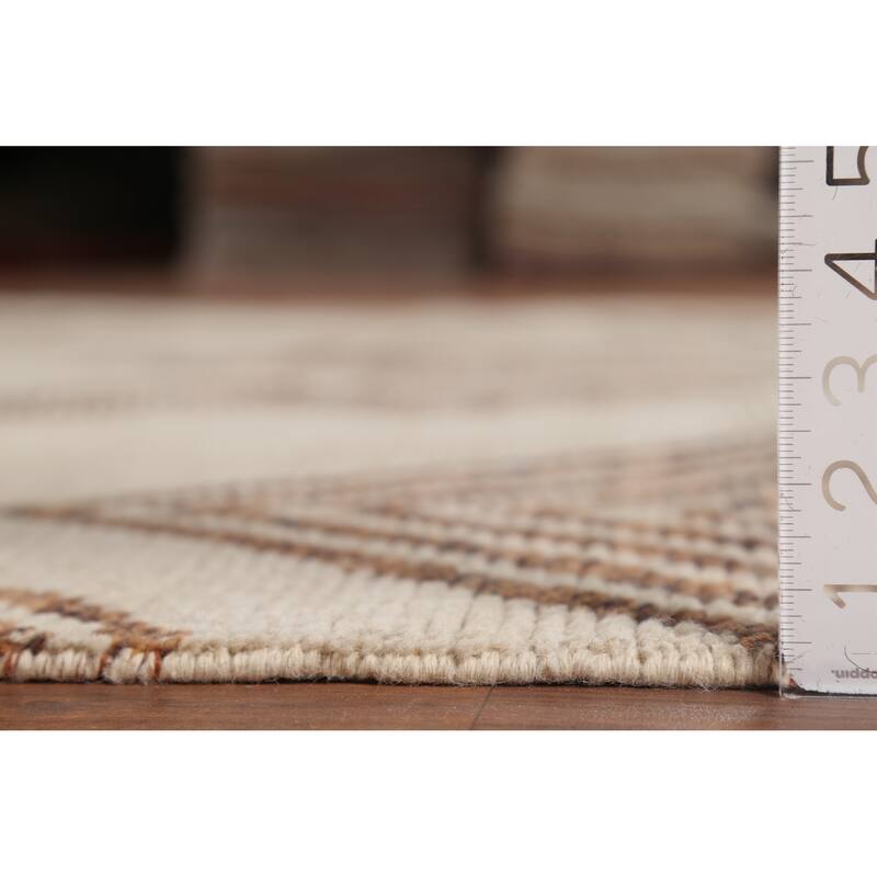 Modern Geometric Moroccan Oriental Area Rug Hand-Knotted Wool Carpet - 8'1"x 10'8"