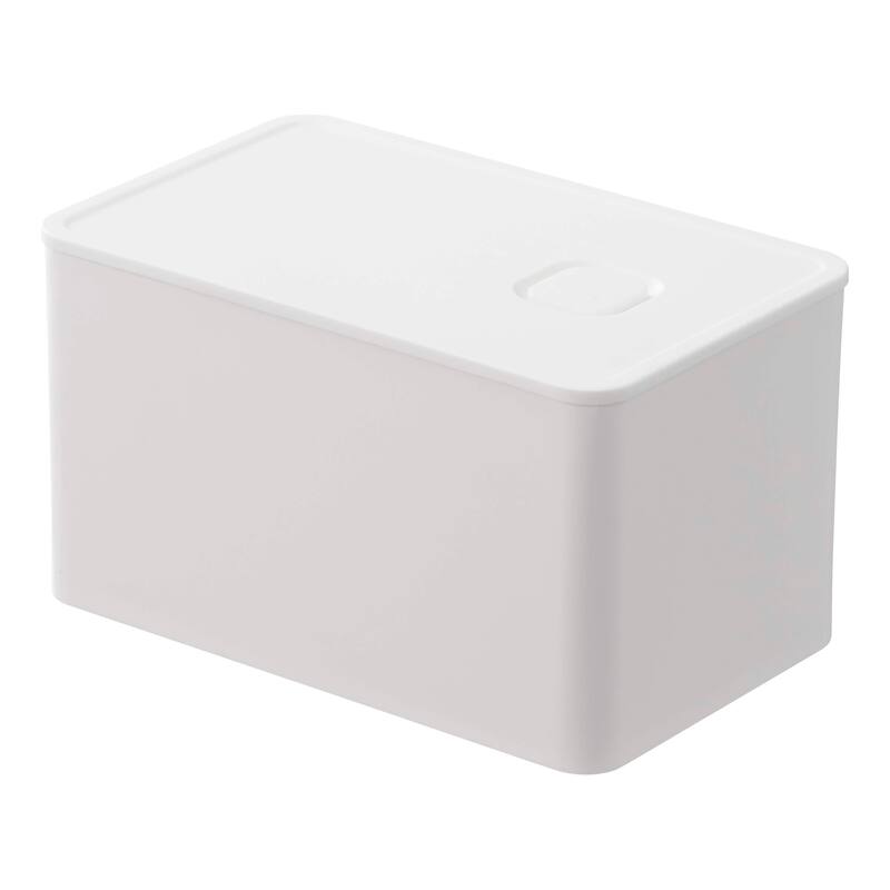 Yamazaki Home Vacuum-Sealing Butter Dish, Polypropylene, 700ml - L 3.62 x W 5.79 x H 3.35 inches - White