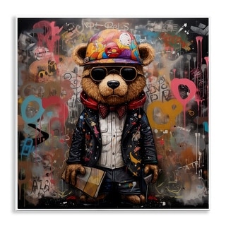 Stupell Urban Graffiti Bear Wall Plaque Art Design By Lazar Studio ...