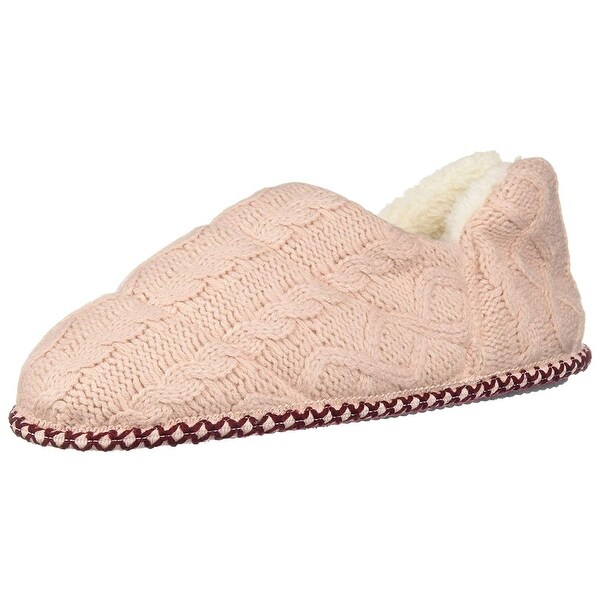 dearfoams cable knit bootie slippers