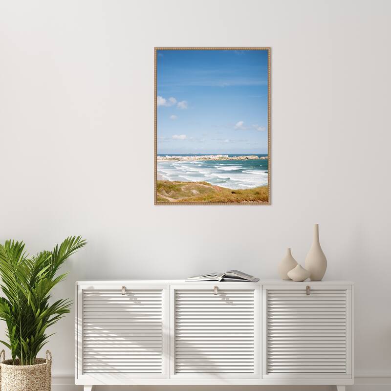 Coastal View of Peniche by Portugal Raisa Framed Canvas Wall Art Print