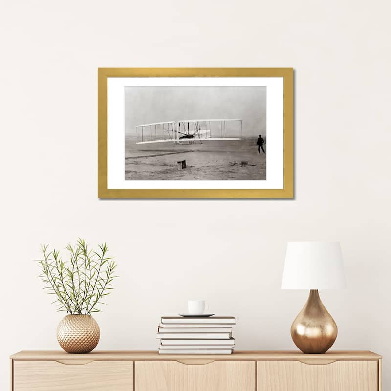 iCanvas "1903 Wright Brothers' Plane Taking Off At Kitty Hawk North Carolina USA" by Vintage Images
