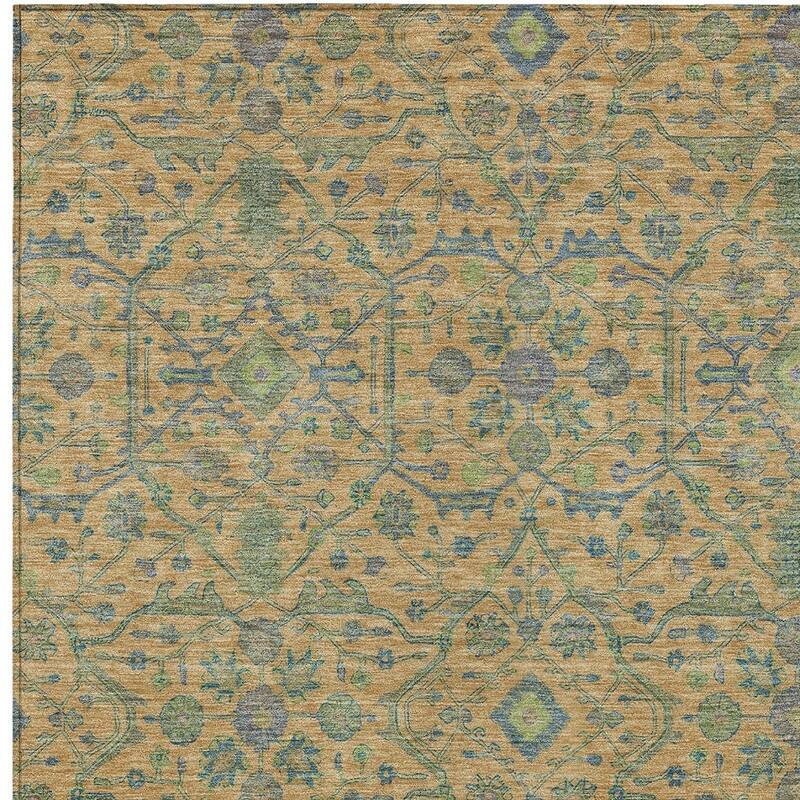 HomeRoots Floral Transitional Rectangle Outdoor Rug
