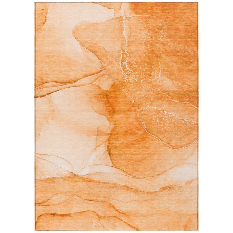 Almilo Contemporary Abstract Weather Resistant Blended Style Outdoor Rug