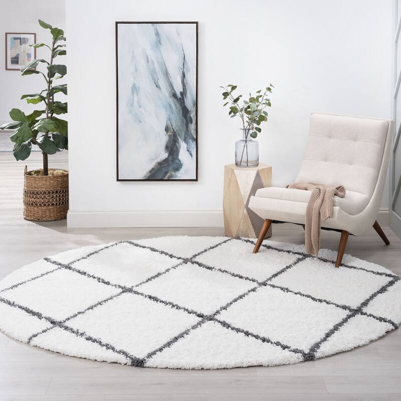 Joy Shag Moroccan Stripe Indoor Area Rug