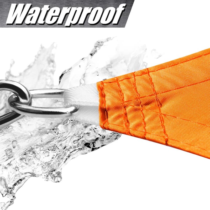 ColourTreeUSA Triangle Waterproof Sun Shade Sail HDPE Mesh Fabric Screen Canopy UV Block 220 GSM