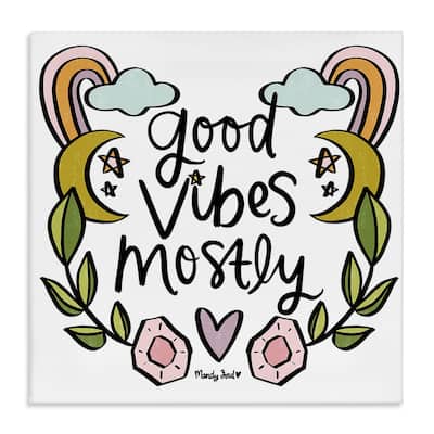 Stupell Good Vibes Mostly Canvas Wall Art Design By Mandy Ford Art + Illustration