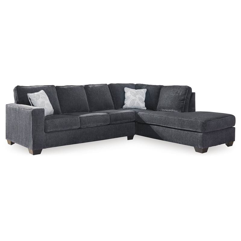 Signature Design by Ashley Altari Gray 2-Piece Sleeper Sectional with Ottoman - 110" W x 90" D x 37" H