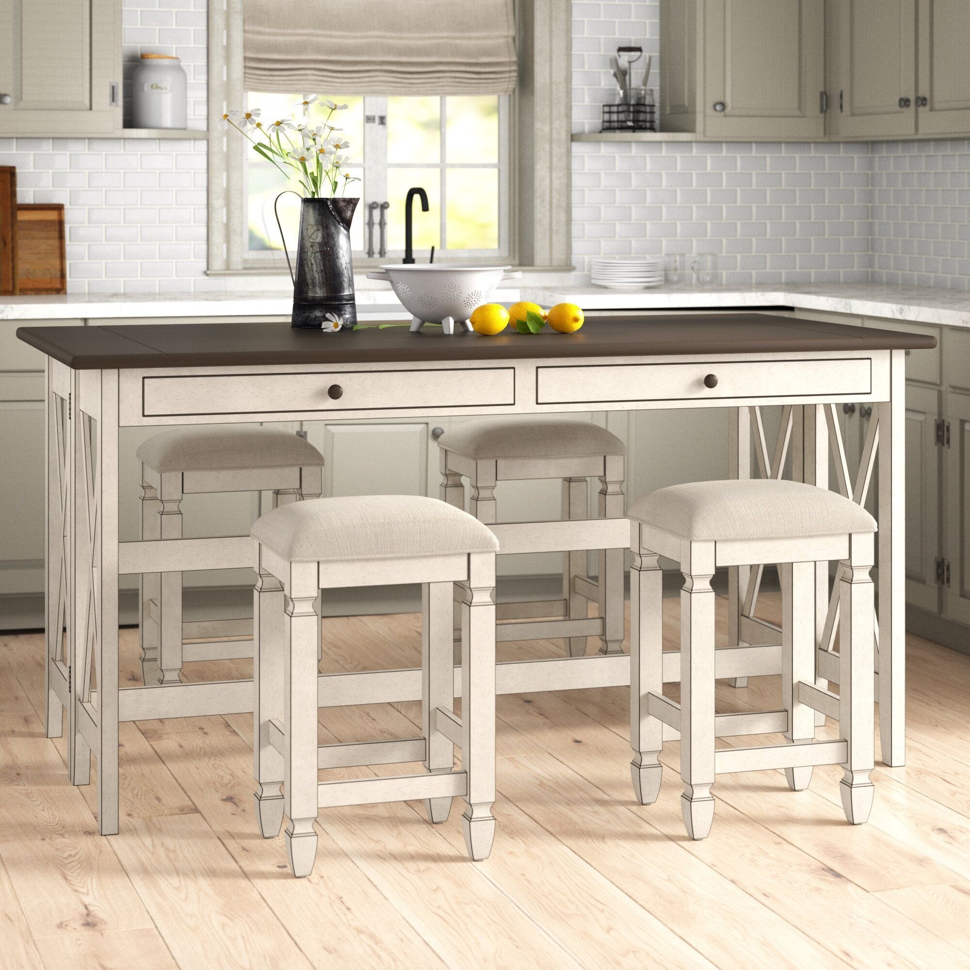 Bernards waverly drop leaf cheap 5pc counter height set