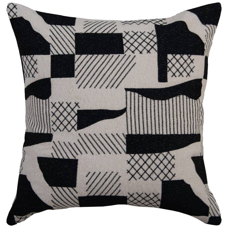Rizzy Home Black Abstract Throw Pillow, 20x20
