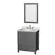 Option Dark Gray / White Carrara Marble Top / Brushed
