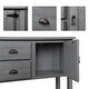 preview thumbnail 10 of 10, 48'' Solid Wood Console Table with Storage Drawers and Cabinets, Antique Grey