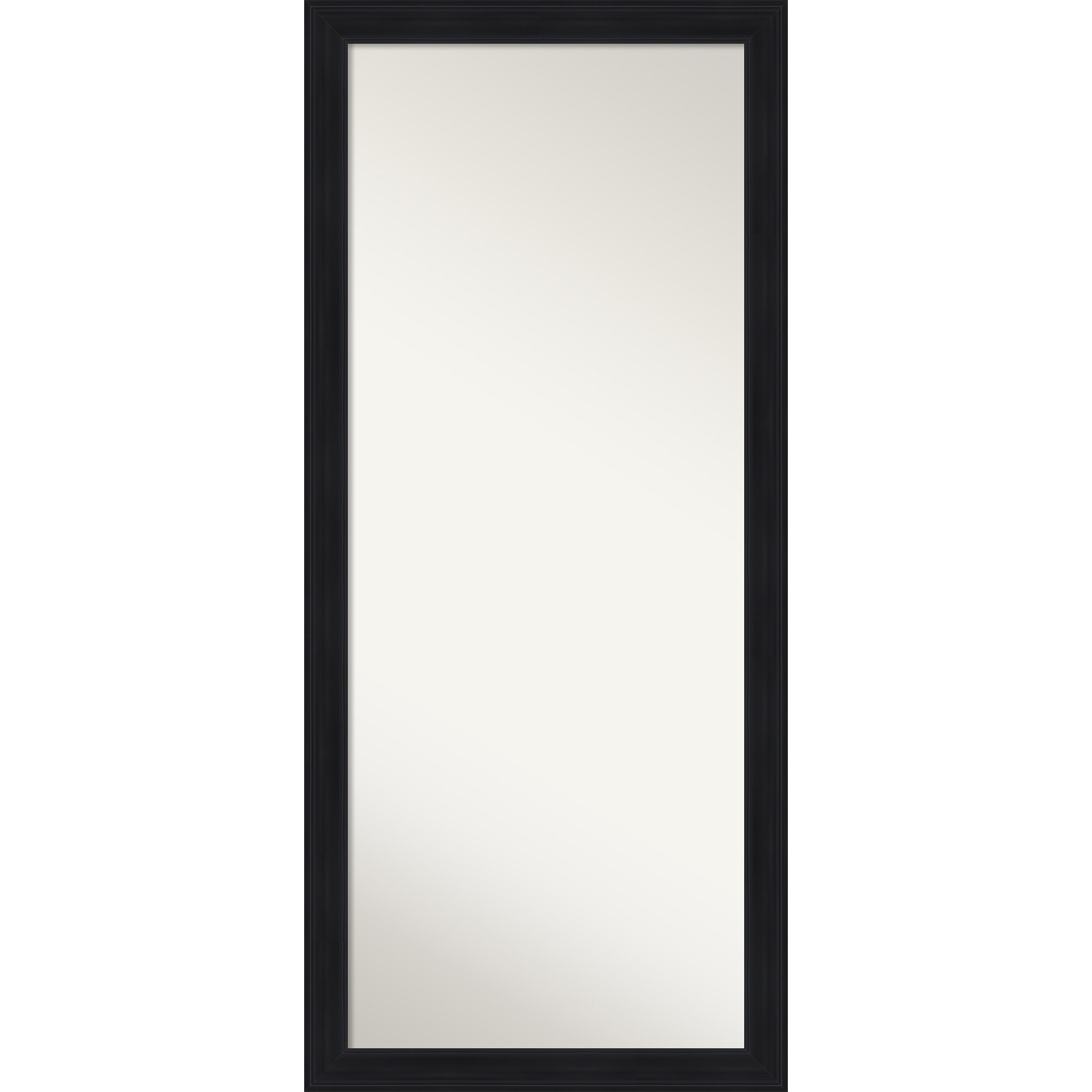 Abbey Non-Beveled Framed Full-Length Floor Leaner Mirror - Abbey Black - 29 x 65 in
