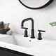 preview thumbnail 10 of 26, 3 Holes Bathroom Sink Faucet With Drain Assembly 8 Inch Widespread Bathroom Faucets 2 Handle Modern Lavatory Basin Vanity Taps
