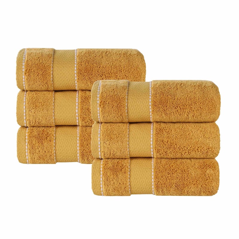 Superior Niles Cotton Ultra-Plush Absorbent Hand Towels, Set of 6