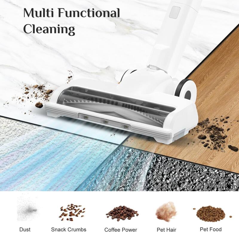 Powerful Cordless Stick Vacuum - 24kPa Suction, HEPA Filtration, 3 Modes
