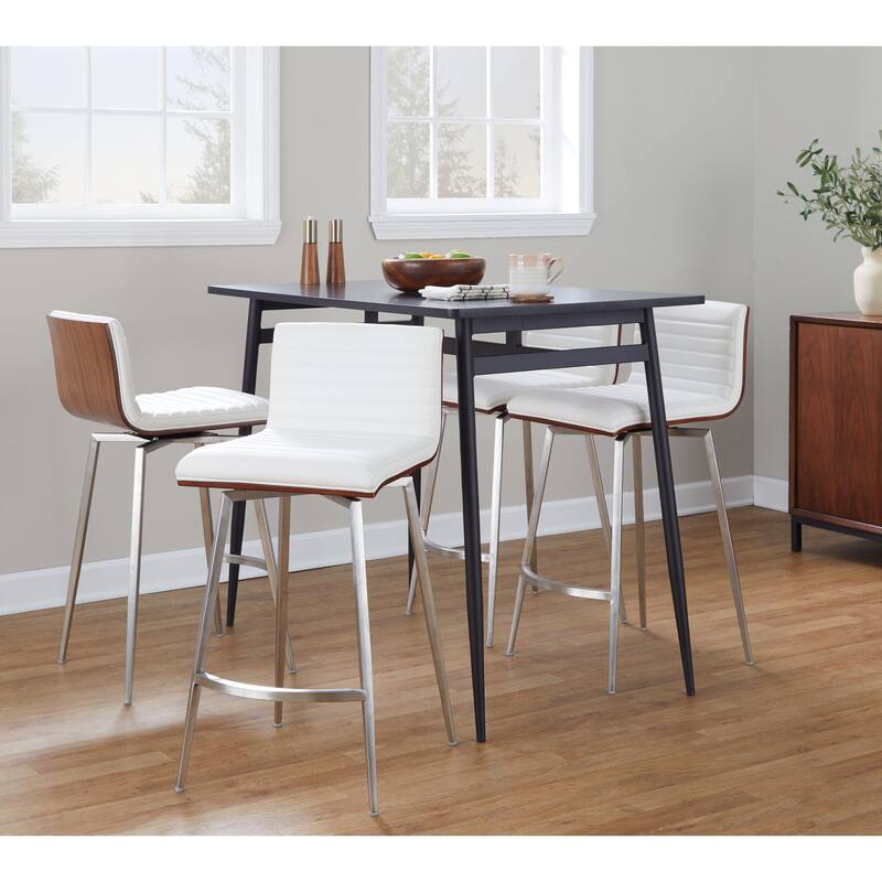 Porch & Den Naldi-Mason Swivel 5-Piece Counter Height Dining Set