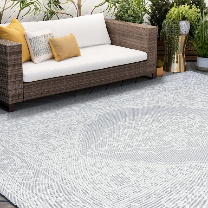 Exo Coastal Oriental Indoor/Outdoor Area Rug